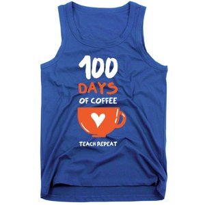 100th Day Of School For Teachers Coffee Meaningful Gift Tank Top