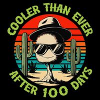 100 Days Of School Cooler Than Ever Cactus Retro Gift 16 in Basic Backpack