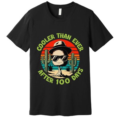 100 Days Of School Cooler Than Ever Cactus Retro Gift Premium T-Shirt