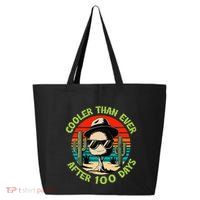 100 Days Of School Cooler Than Ever Cactus Retro Gift 25L Jumbo Tote