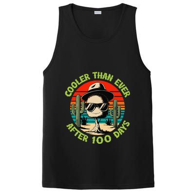 100 Days Of School Cooler Than Ever Cactus Retro Gift PosiCharge Competitor Tank