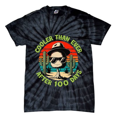 100 Days Of School Cooler Than Ever Cactus Retro Gift Tie-Dye T-Shirt