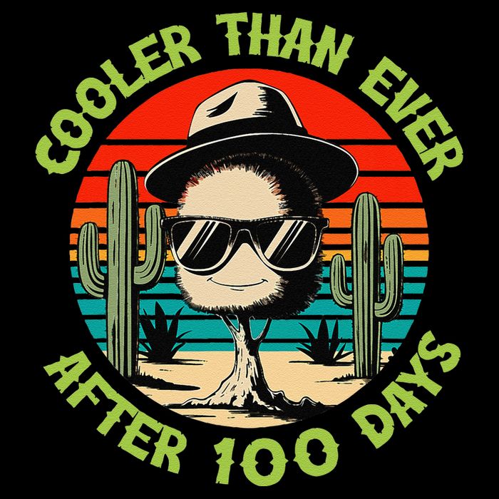 100 Days Of School Cooler Than Ever Cactus Retro Gift Zip Tote Bag