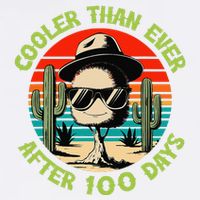100 Days Of School Cooler Than Ever Cactus Retro Gift Garment-Dyed Sweatshirt