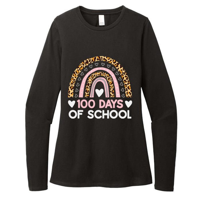 100 Days of School rainbow Happy 100th Day of School Womens CVC Long Sleeve Shirt