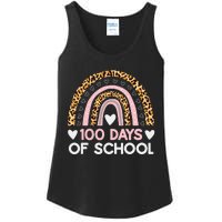 100 Days of School rainbow Happy 100th Day of School Ladies Essential Tank