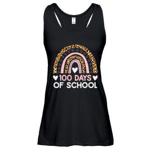 100 Days of School rainbow Happy 100th Day of School Ladies Essential Flowy Tank