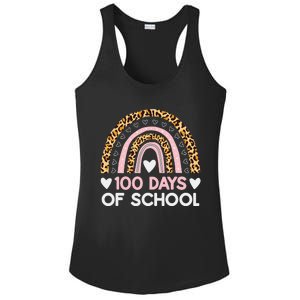 100 Days of School rainbow Happy 100th Day of School Ladies PosiCharge Competitor Racerback Tank