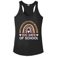 100 Days of School rainbow Happy 100th Day of School Ladies PosiCharge Competitor Racerback Tank