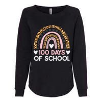 100 Days of School rainbow Happy 100th Day of School Womens California Wash Sweatshirt