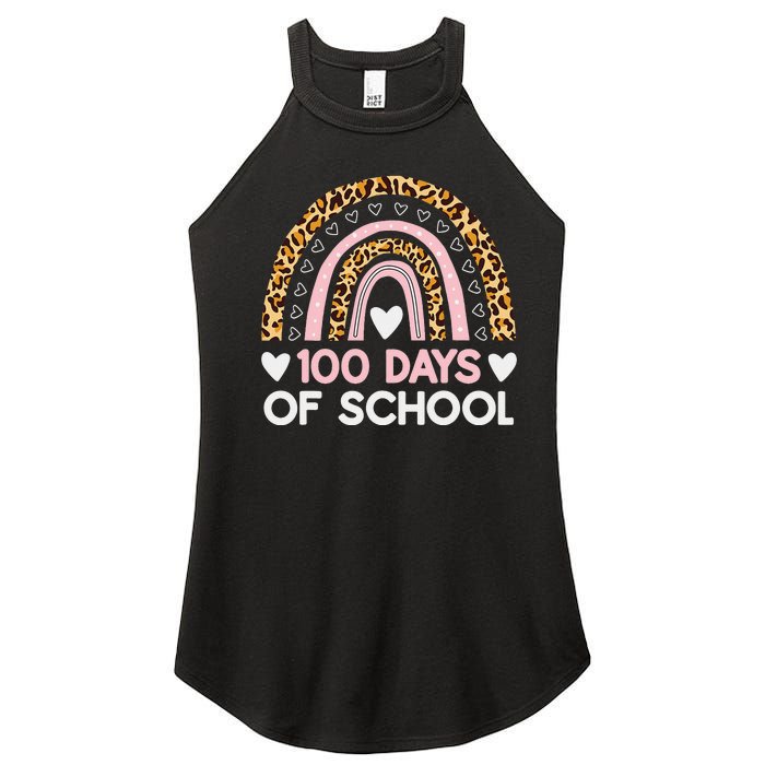 100 Days of School rainbow Happy 100th Day of School Women's Perfect Tri Rocker Tank