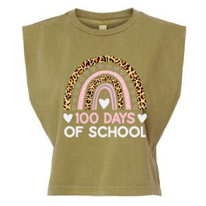 100 Days of School rainbow Happy 100th Day of School Garment-Dyed Women's Muscle Tee