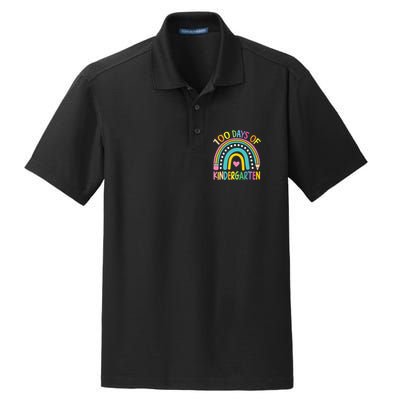 100th Day Of Kindergarten Teacher 100 Days Smarter Gift Dry Zone Grid Polo