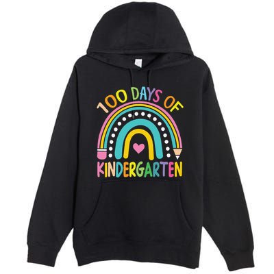 100th Day Of Kindergarten Teacher 100 Days Smarter Gift Premium Pullover Hoodie