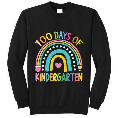 100th Day Of Kindergarten Teacher 100 Days Smarter Gift Tall Sweatshirt