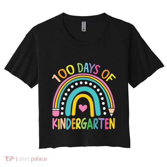 100th Day Of Kindergarten Teacher 100 Days Smarter Gift Crop Top