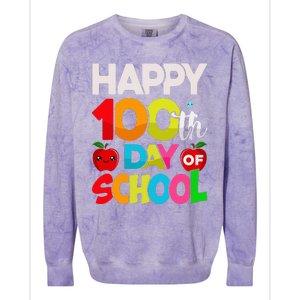 100 Days Of School Teacher Student Colorblast Crewneck Sweatshirt