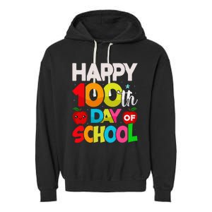 100 Days Of School Teacher Student Garment-Dyed Fleece Hoodie