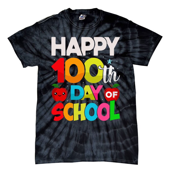 100 Days Of School Teacher Student Tie-Dye T-Shirt