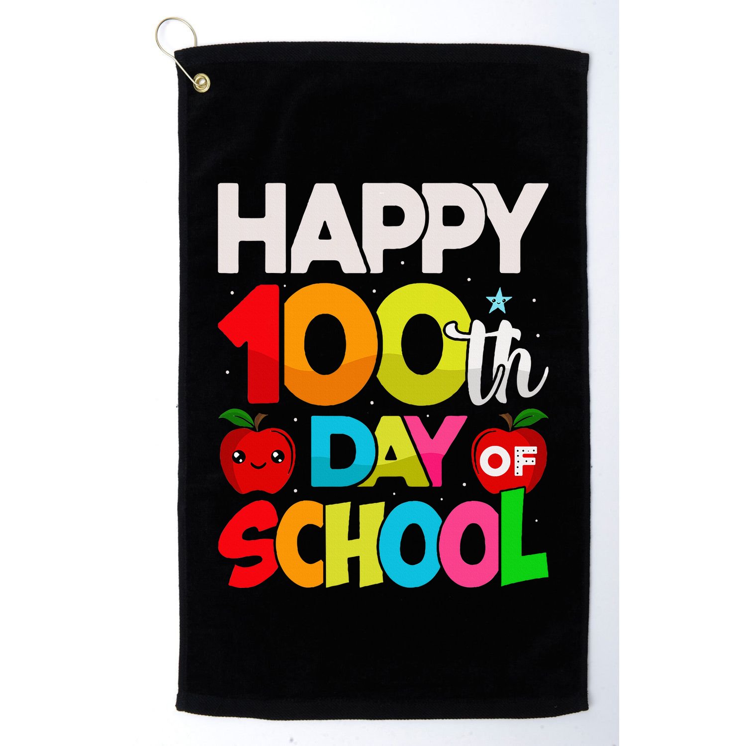 100 Days Of School Teacher Student Golf Towel