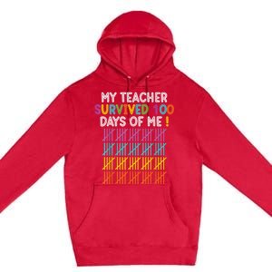 100 Days Of School 100th Day Of School Premium Pullover Hoodie