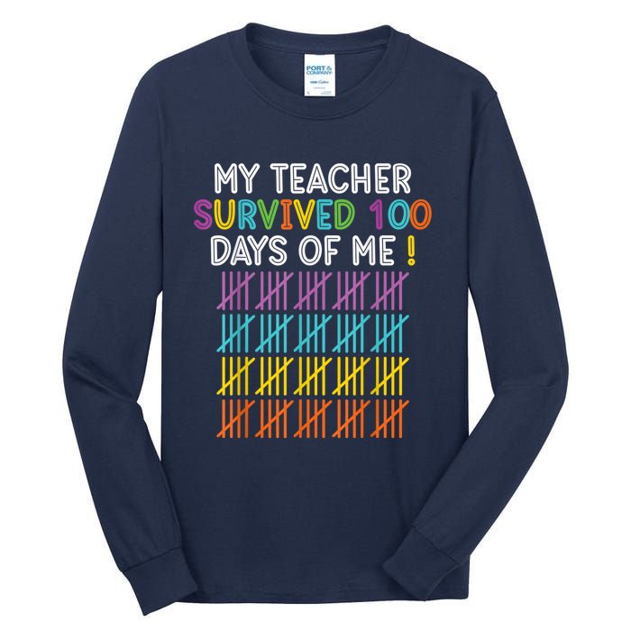 100 Days Of School 100th Day Of School Tall Long Sleeve T-Shirt