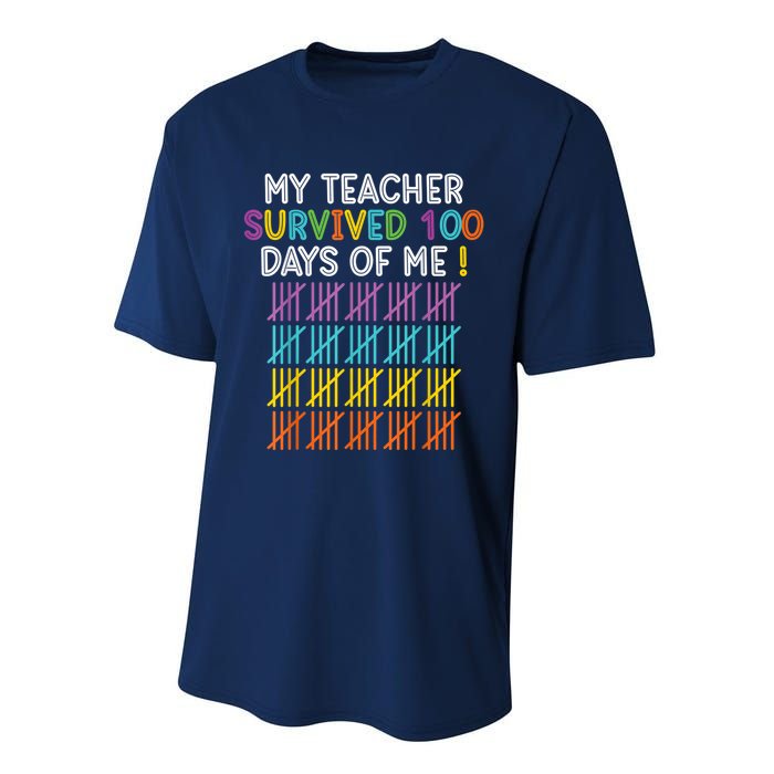 100 Days Of School 100th Day Of School Performance Sprint T-Shirt