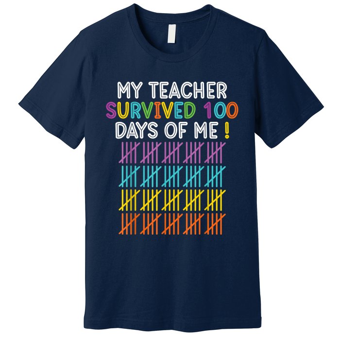 100 Days Of School 100th Day Of School Premium T-Shirt