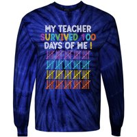 100 Days Of School 100th Day Of School Tie-Dye Long Sleeve Shirt