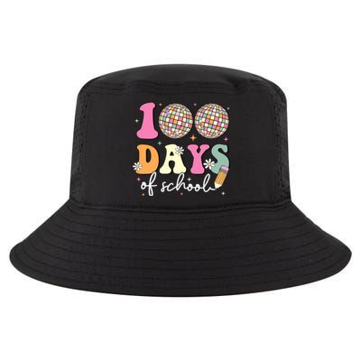 100 Days Of School Teachers Retro Disco 100th Day Of School Cool Comfort Performance Bucket Hat