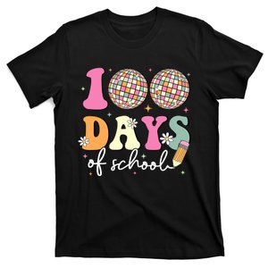 100 Days Of School Teachers Retro Disco 100th Day Of School T-Shirt