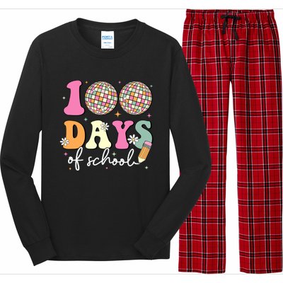 100 Days Of School Teachers Retro Disco 100th Day Of School Long Sleeve Pajama Set