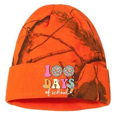 100 Days Of School Teachers Retro Disco 100th Day Of School Kati Licensed 12" Camo Beanie