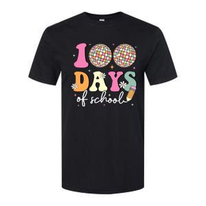 100 Days Of School Teachers Retro Disco 100th Day Of School Softstyle CVC T-Shirt