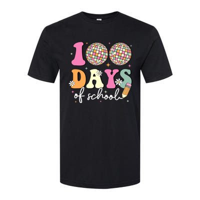 100 Days Of School Teachers Retro Disco 100th Day Of School Softstyle CVC T-Shirt