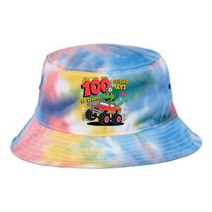 100 Days Of School Monster Truck 100th Day Of School Trex Tie Dye Newport Bucket Hat