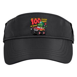 100 Days Of School Monster Truck 100th Day Of School Trex Adult Drive Performance Visor