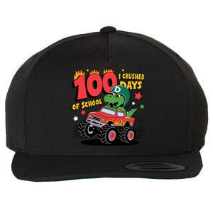 100 Days Of School Monster Truck 100th Day Of School Trex Wool Snapback Cap