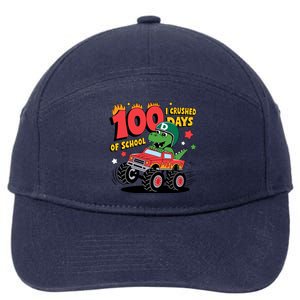 100 Days Of School Monster Truck 100th Day Of School Trex 7-Panel Snapback Hat