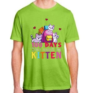 100 Days Of School You Must Be Kitten Funny Students Adult ChromaSoft Performance T-Shirt