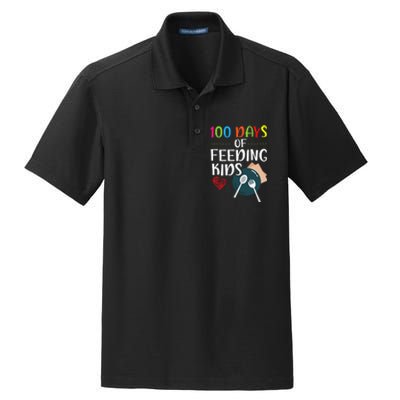 100 Days Of Feeding  Lunch Lady School Canteen Dry Zone Grid Polo