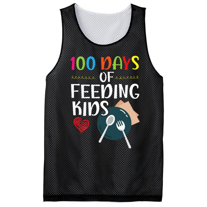 100 Days Of Feeding  Lunch Lady School Canteen Mesh Reversible Basketball Jersey Tank