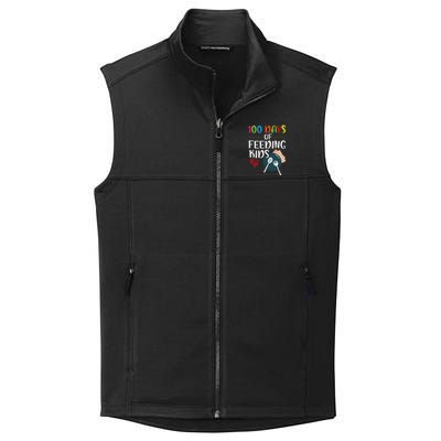 100 Days Of Feeding  Lunch Lady School Canteen Collective Smooth Fleece Vest