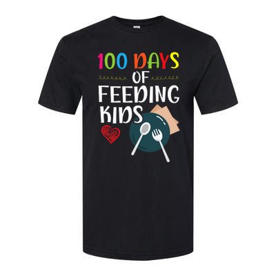 100 Days Of Feeding  Lunch Lady School Canteen Softstyle CVC T-Shirt