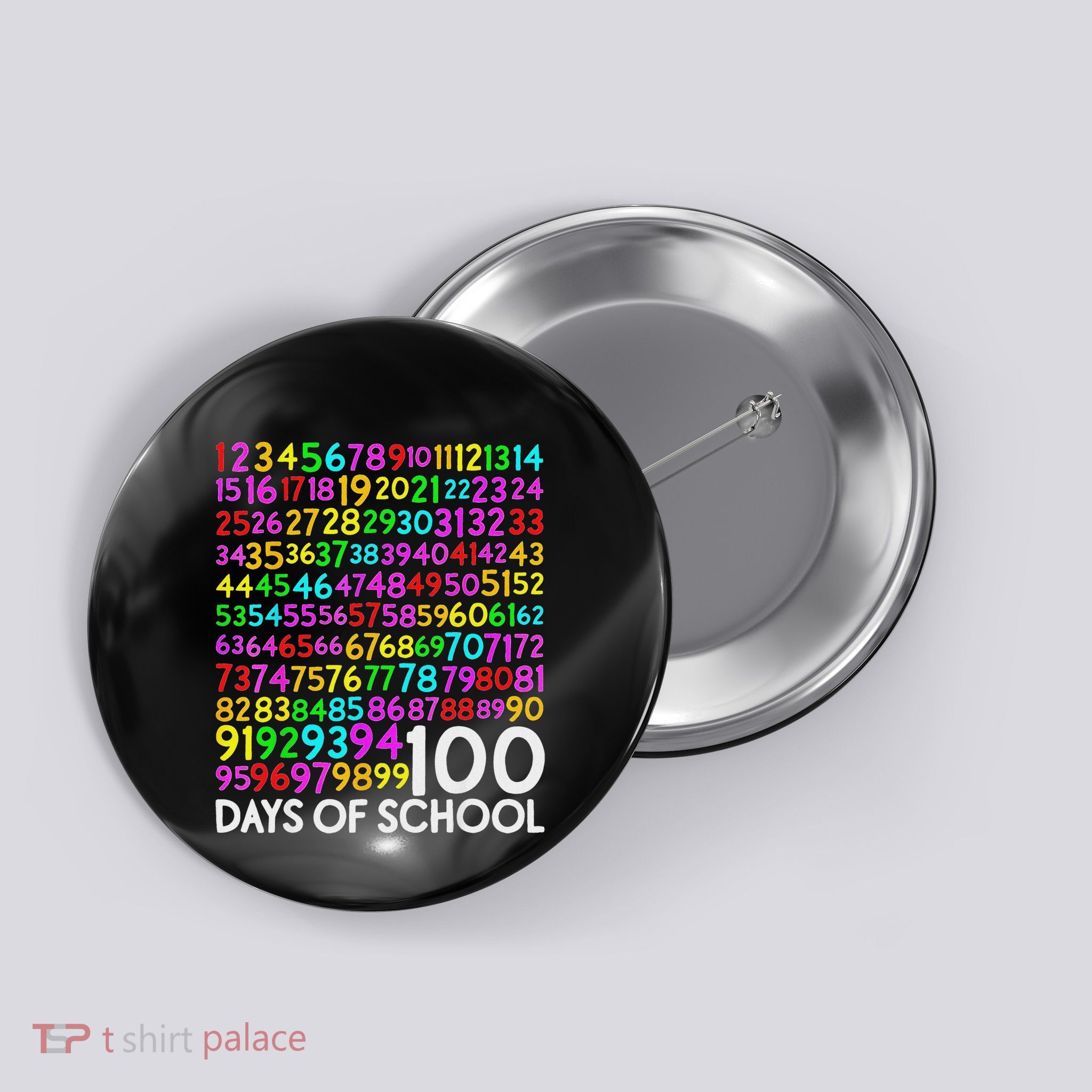 100th Day Of School Teacher 100 Days Math Numbers Button
