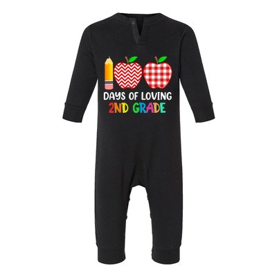 100 Days Of Loving 2Nd Grade Second Grade Teacher 100Th Day Gift Infant Fleece One Piece