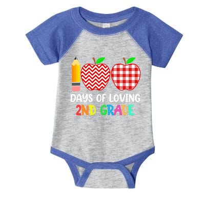 100 Days Of Loving 2Nd Grade Second Grade Teacher 100Th Day Gift Infant Baby Jersey Bodysuit