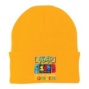 100 Days Of School Complete 100th Day Of Video Games Knit Cap Winter Beanie