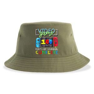 100 Days Of School Complete 100th Day Of Video Games Sustainable Bucket Hat