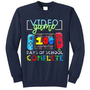 100 Days Of School Complete 100th Day Of Video Games Tall Sweatshirt